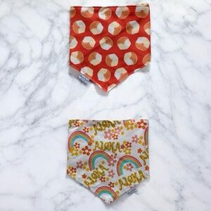 DOG Bandana - Kings Hawaiian Rolls & Aloha Rainbows (Reversible) - Size L Large